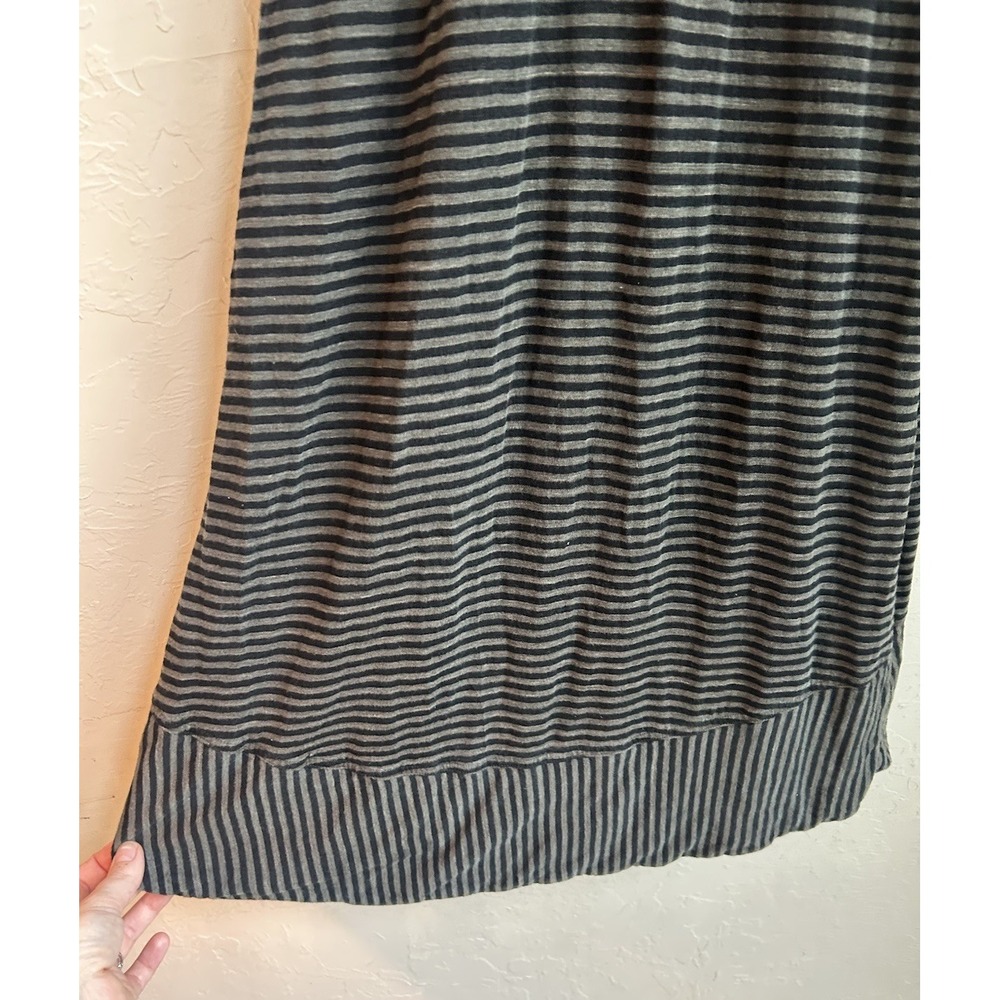 Eileen Fisher Maxi Tank Midi Dress XS 100% Linen Jersey Resort Beach Striped - Picture 8 of 9
